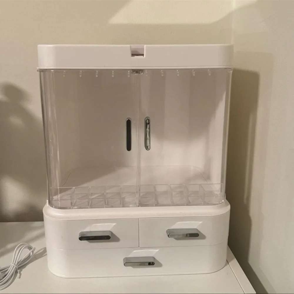 White Storage Organizer with Drawers